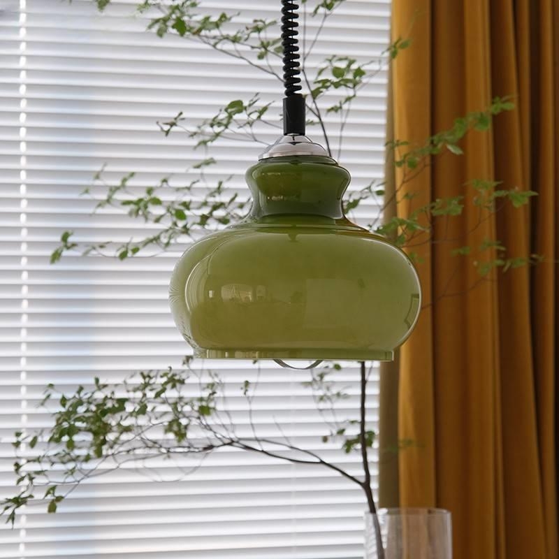 Lunea Nordic Adjustable Retro Cream Glass Pendant Light D955