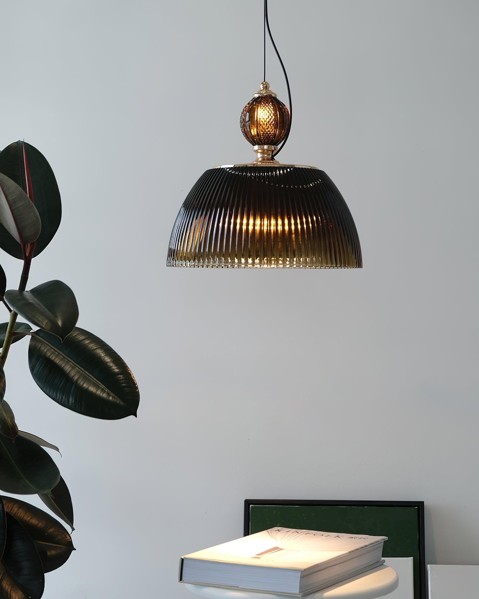 Modern Vintage Gradient Green Glass Shade Single Head Pendant Lamp M466