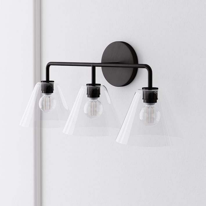 Conica Cone Wall Sconce - 1, 2, 3-Light Modern Glass Lighting T235