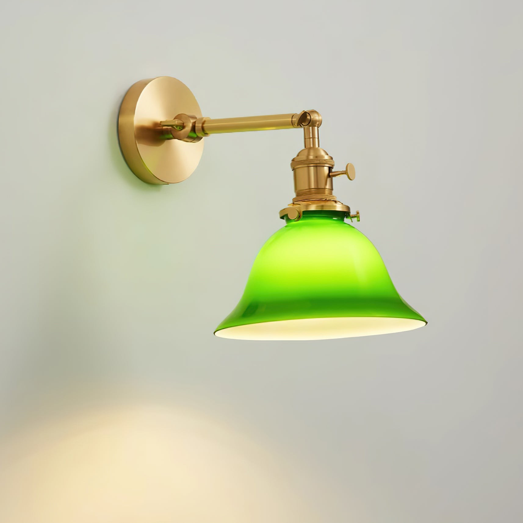 Personalized Green Bell-Shaped Wall Lamp M256