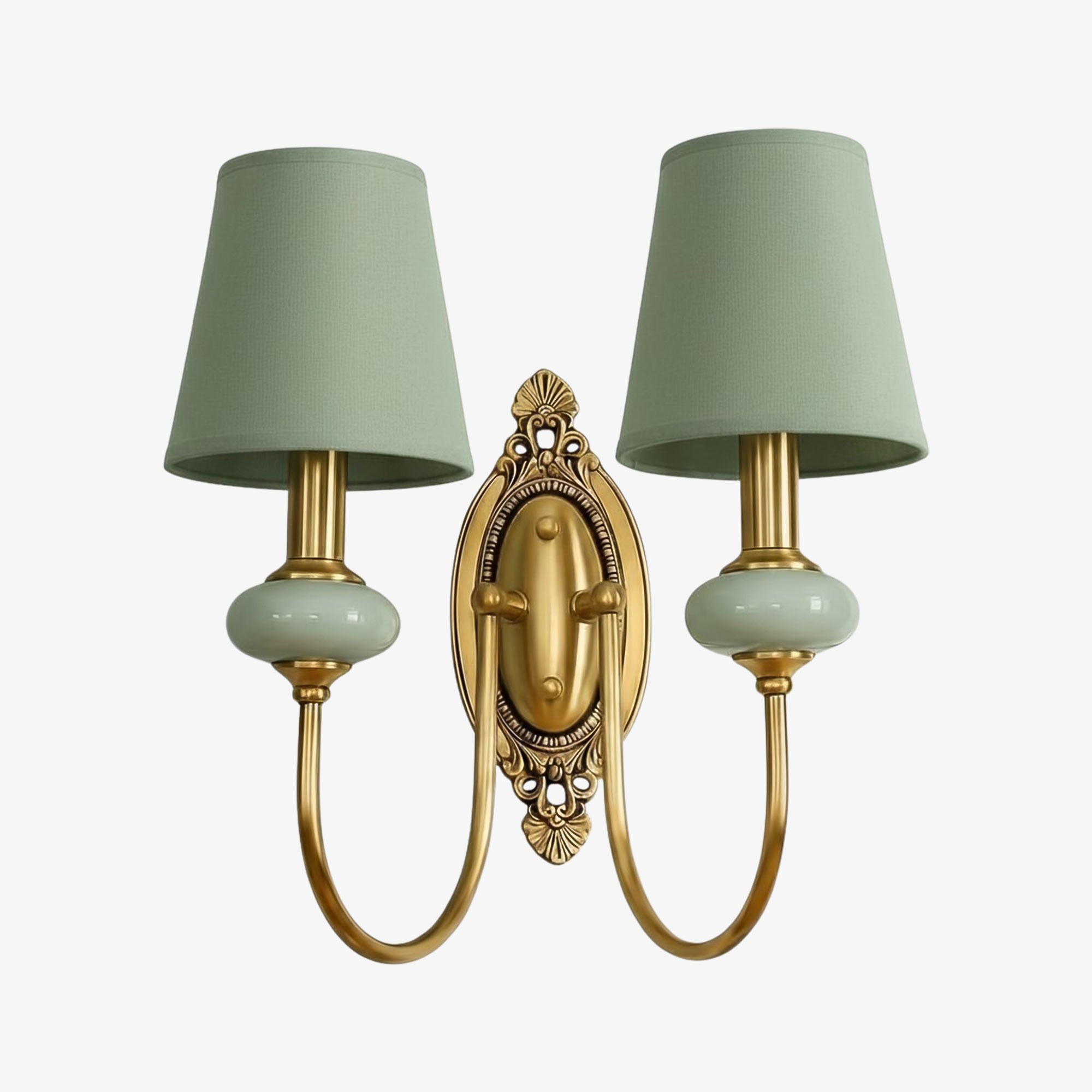 Elaris Elegant Fabric Copper Wall Sconce – Luxury European Style T447
