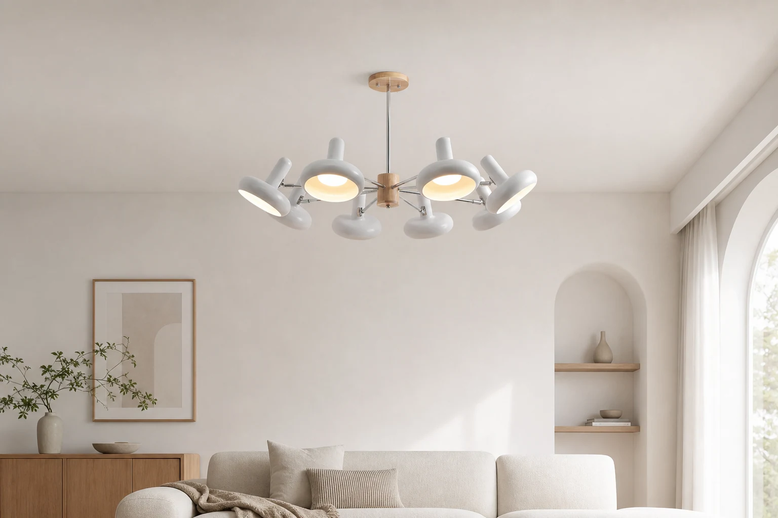 Żyrandol Nordic Trumpets w dodatkowej scenie lifestylowej