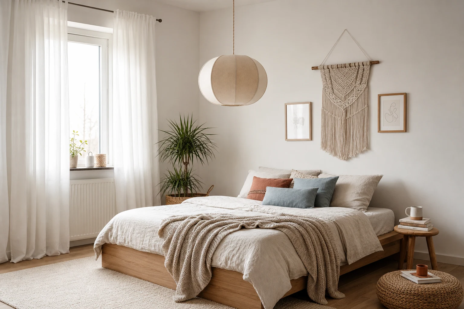 Lampa wisząca Mollis D253 w naturalnej scenerii pokoju