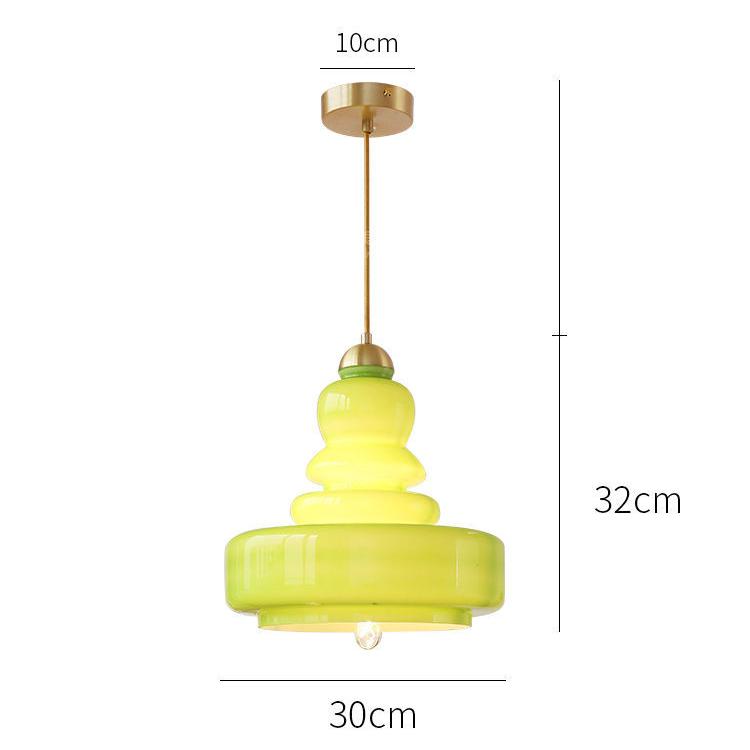 Schemat wymiarowy lampy wiszącej ze szkła tykwy Bauhaus Vintage S125