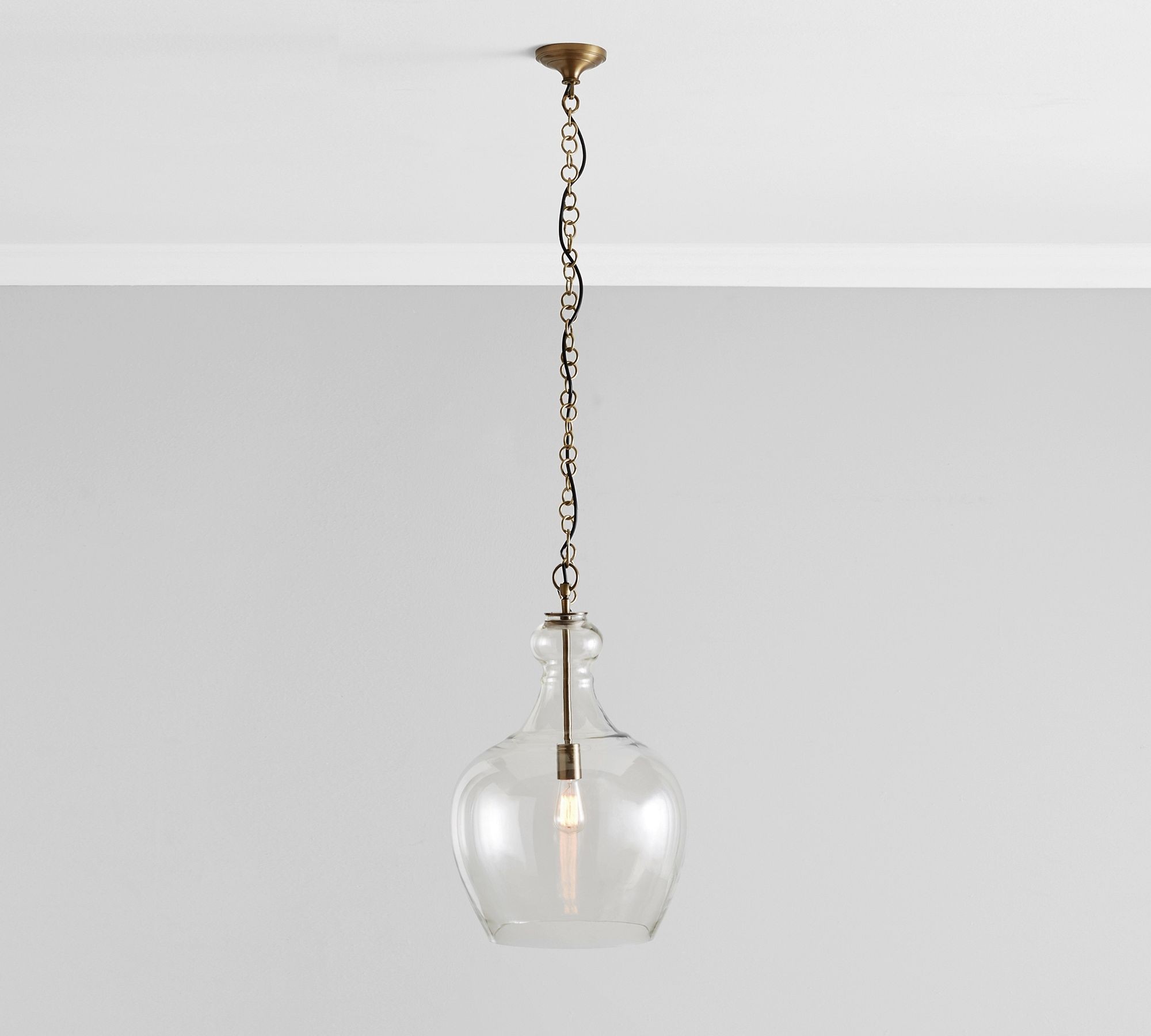 Lawson Glass Pendant Light - Recycled & Milk Glass with Bronze Accent T108