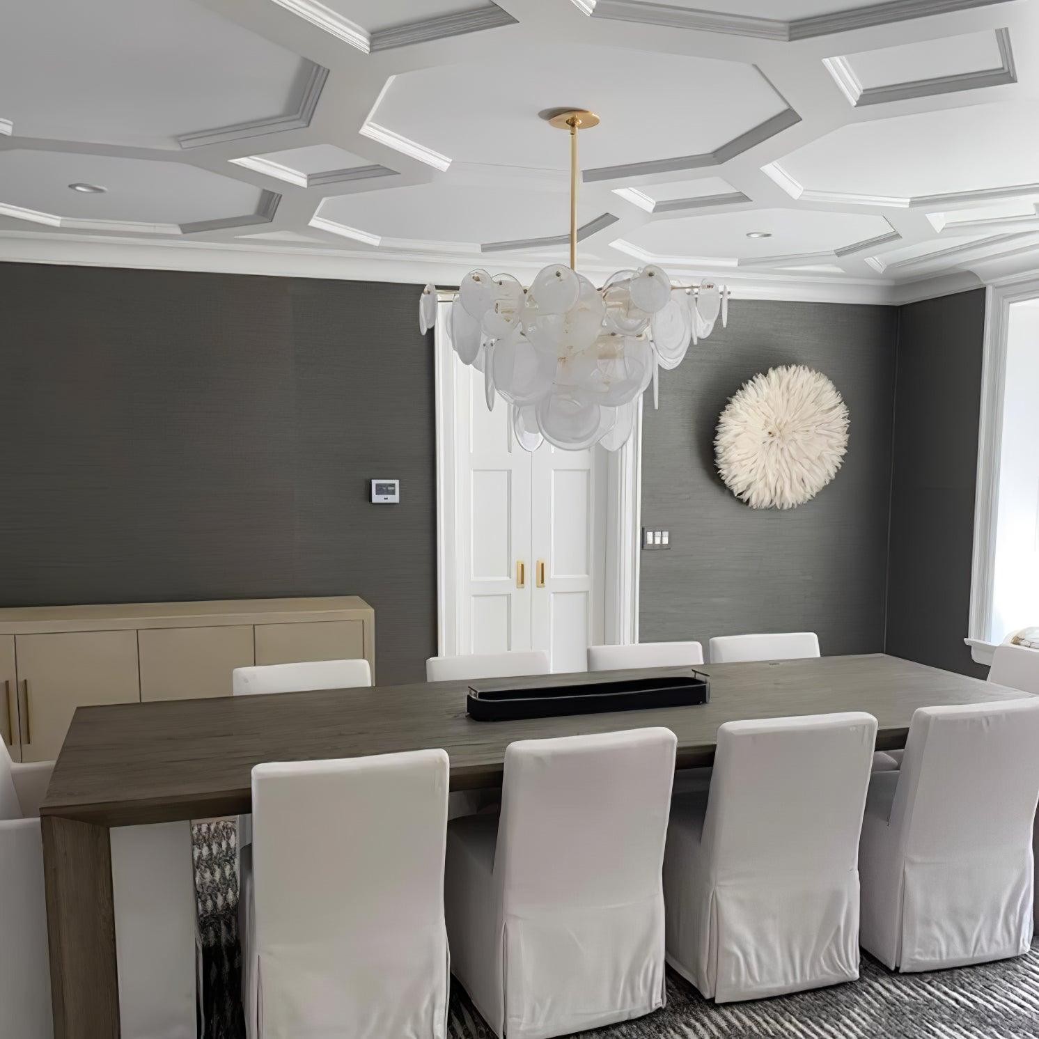 Brass Discs Cascading Chandelier M573