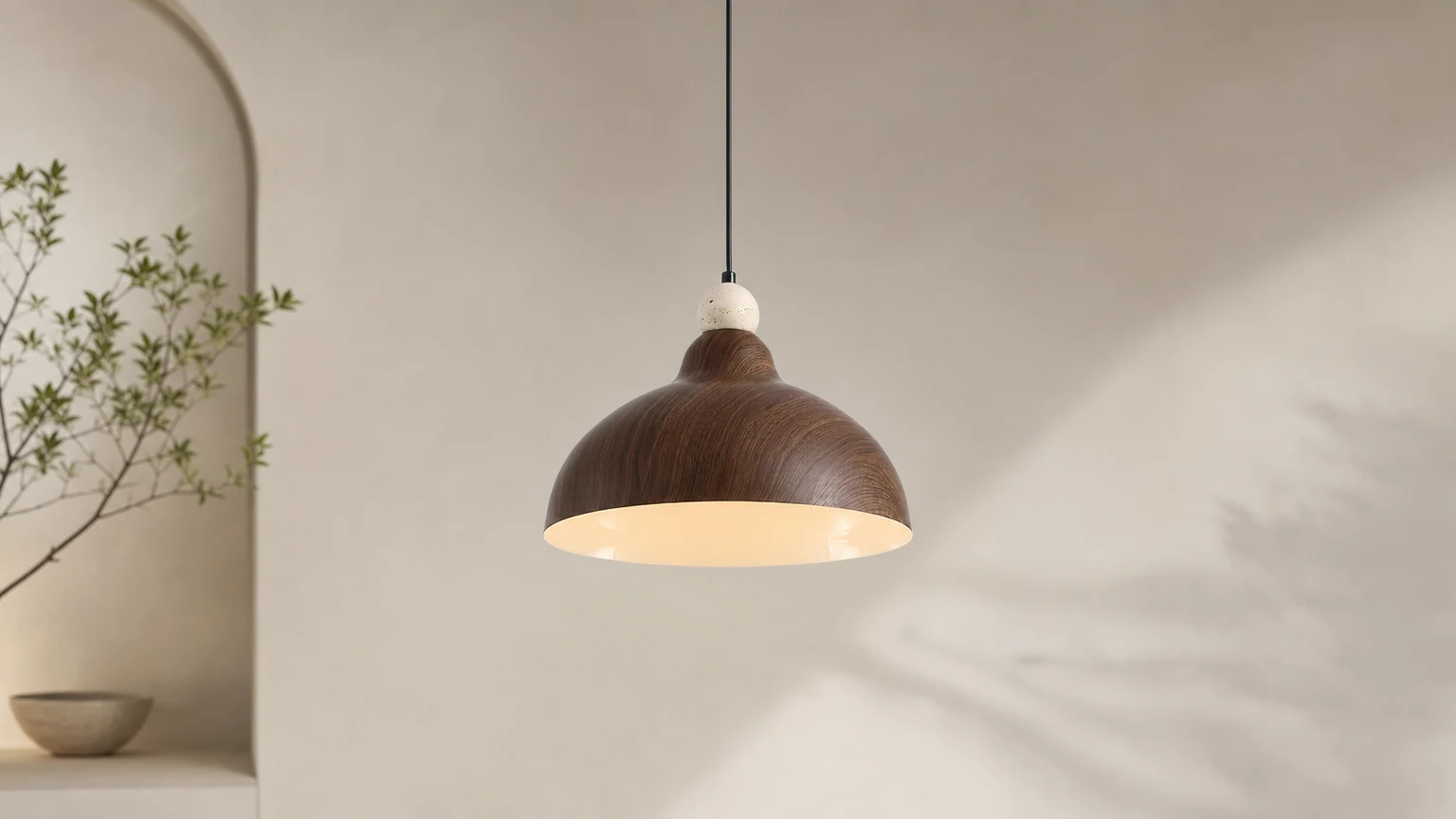 Lampa wisząca Boslin D169 w ciepłej oprawie wnętrza