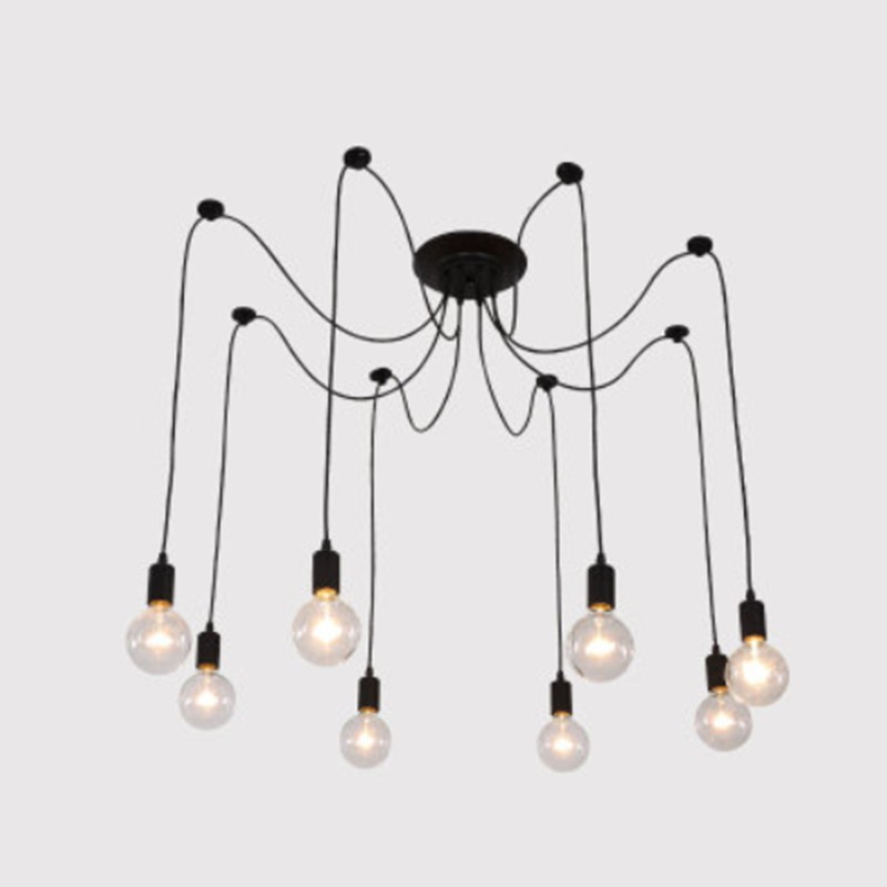 Konfiguration av Spider Chandelier-lampor