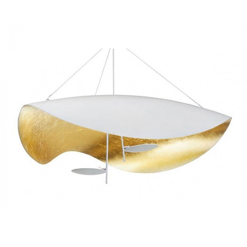 Modern Foil Curved Metal LED Pendant / Ceiling light for Bedroom
