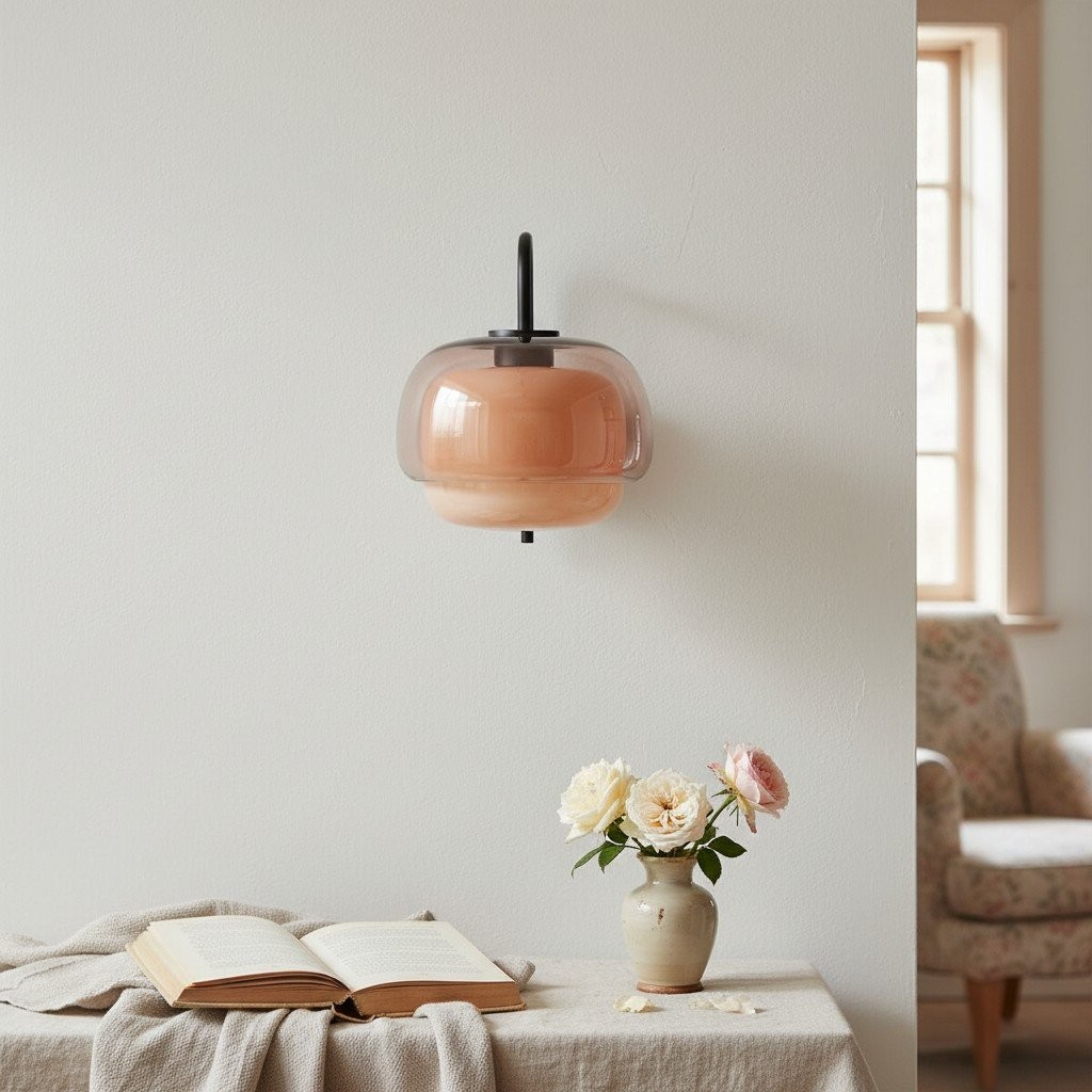 Clinco Colored Modern Vintage Glass Wall Lamp - Soft Mushroom Glow T416