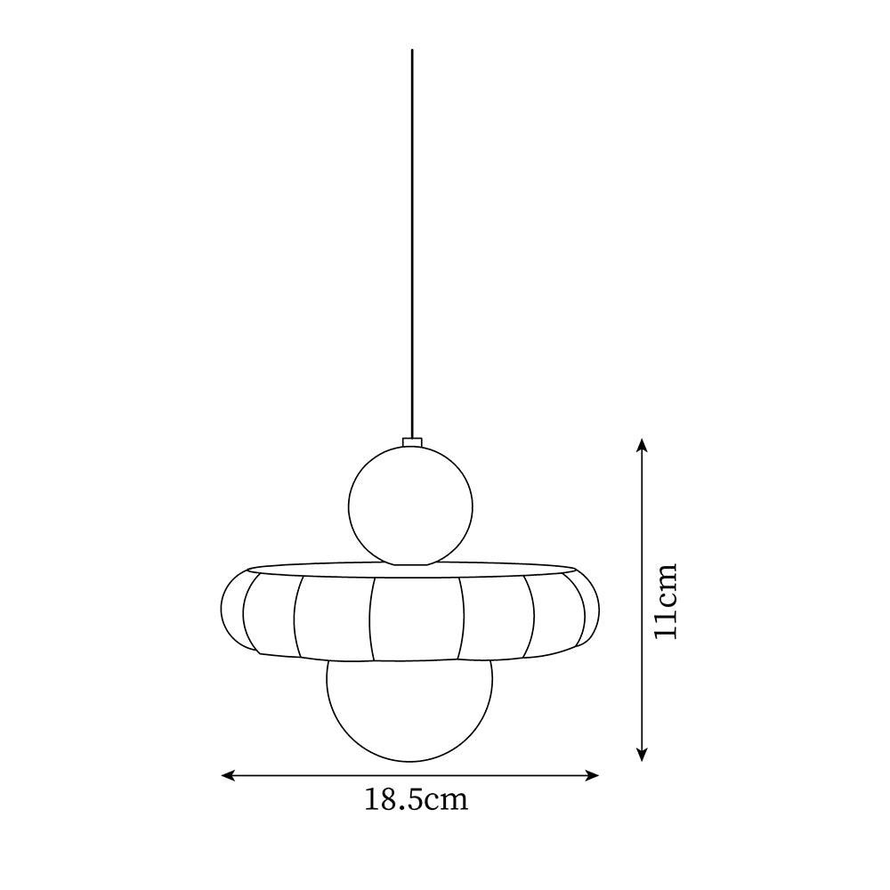 Cream Style Long Line Pumpkin Texture Pendant Lamp M275