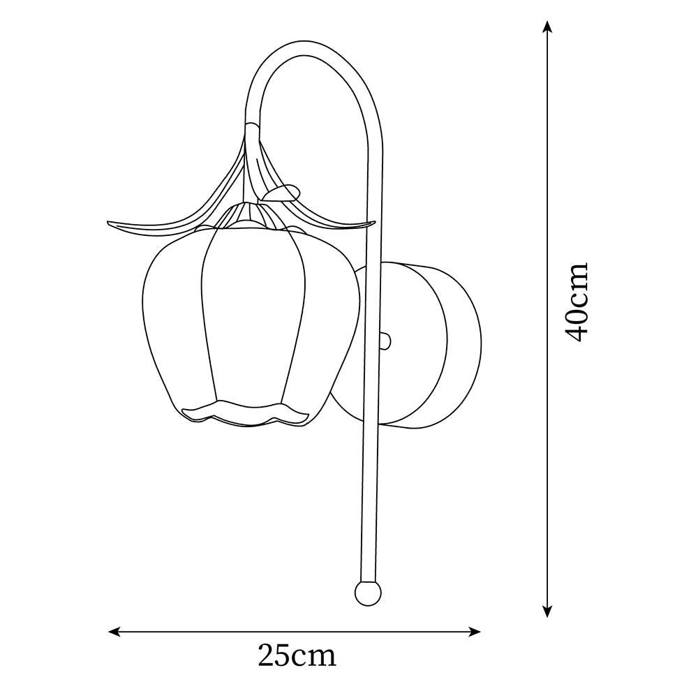 French Cream Style Flower Wall Lamp M146