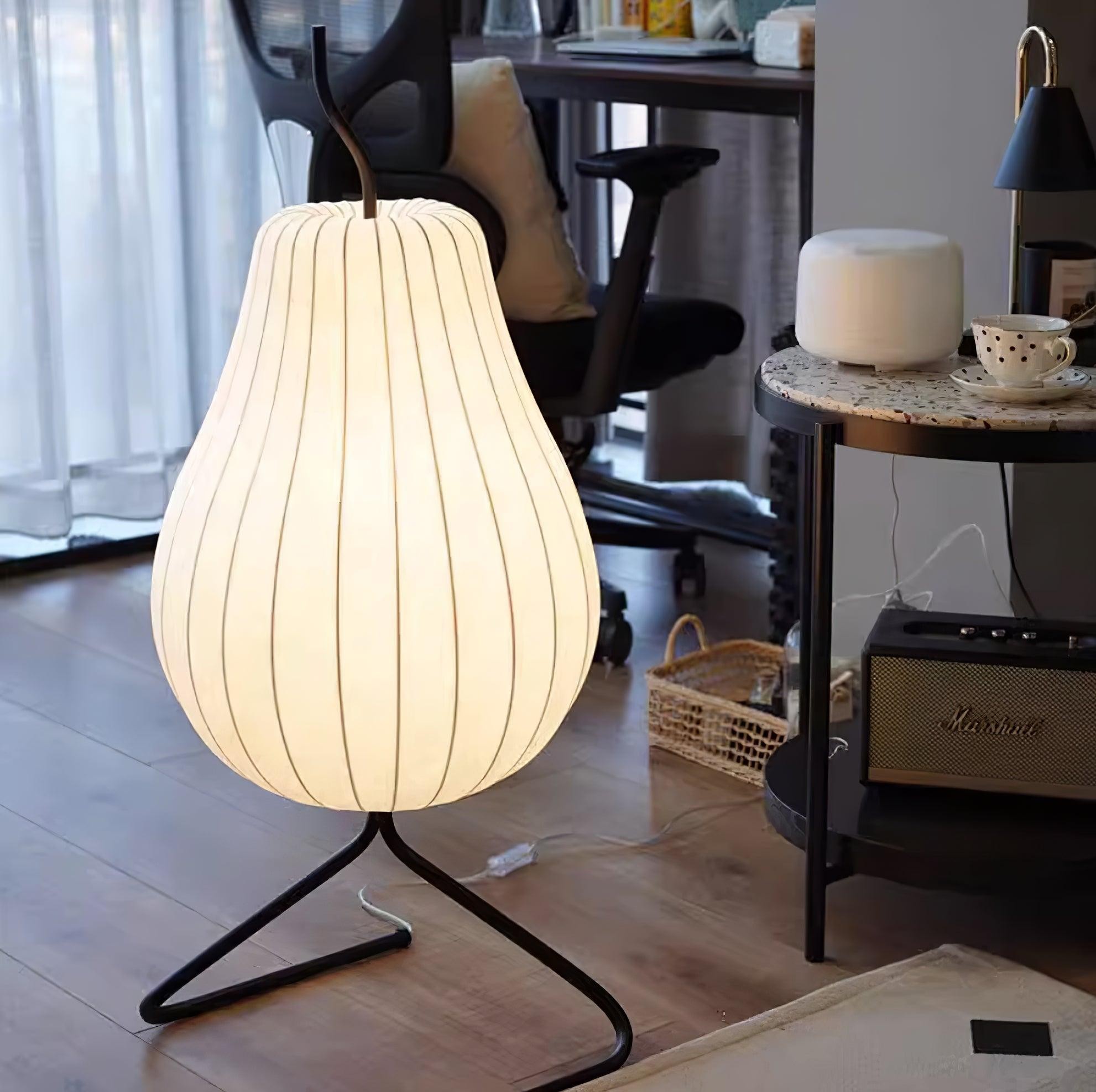 Pear-shaped Shite Floor Lamp Suitable For Living Room M35