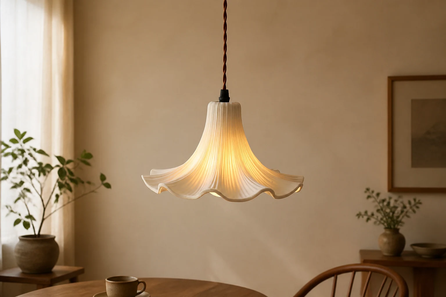 Ceramiczna lampa wisząca Petalis Charm do stylowego pokoju lifestylowego