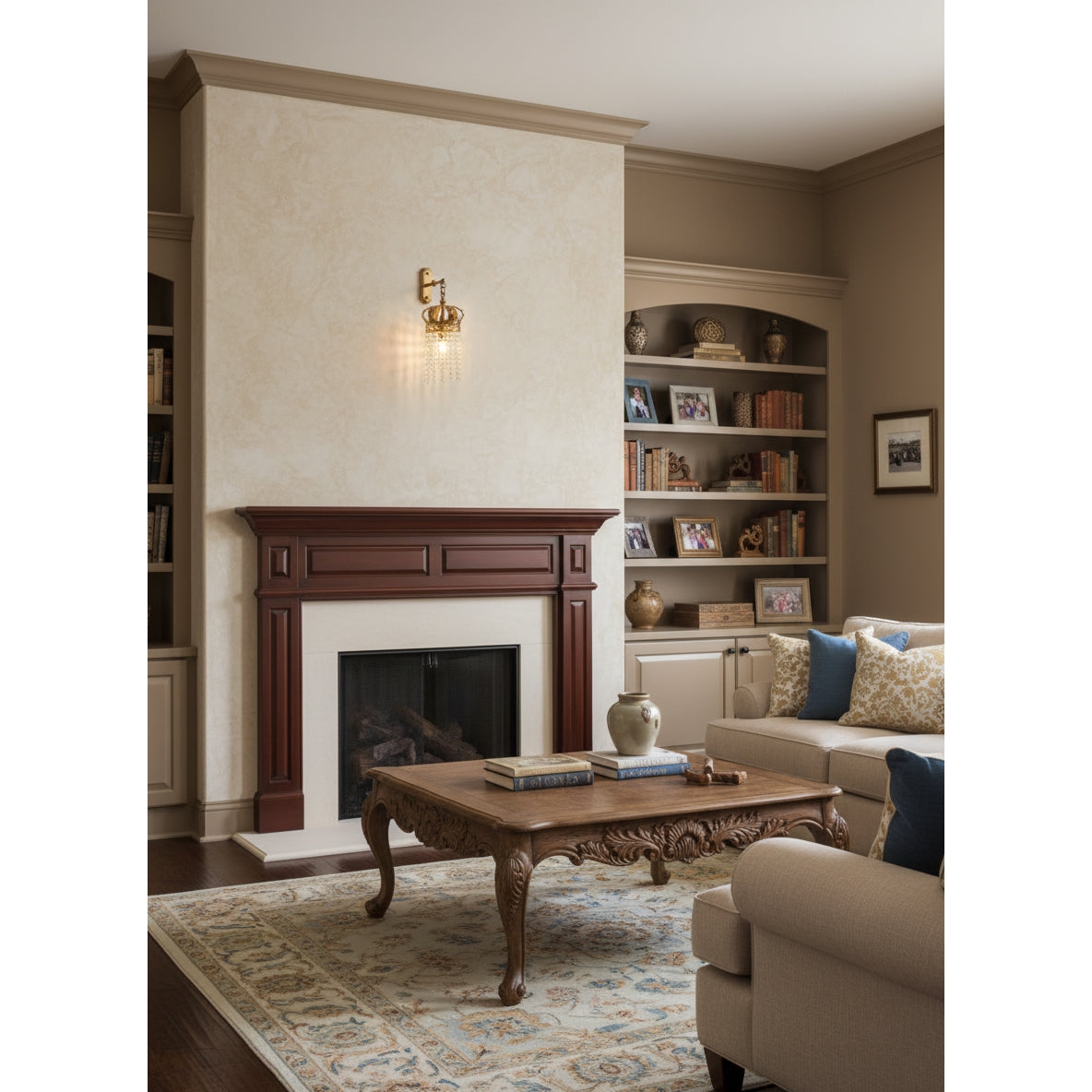 Timon Brass Crown Wall Lamp D745