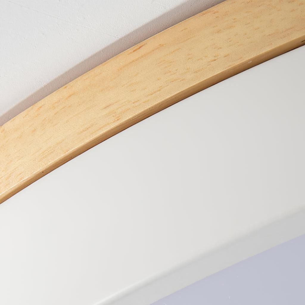 White Round Wooden Ceiling Lamp M298