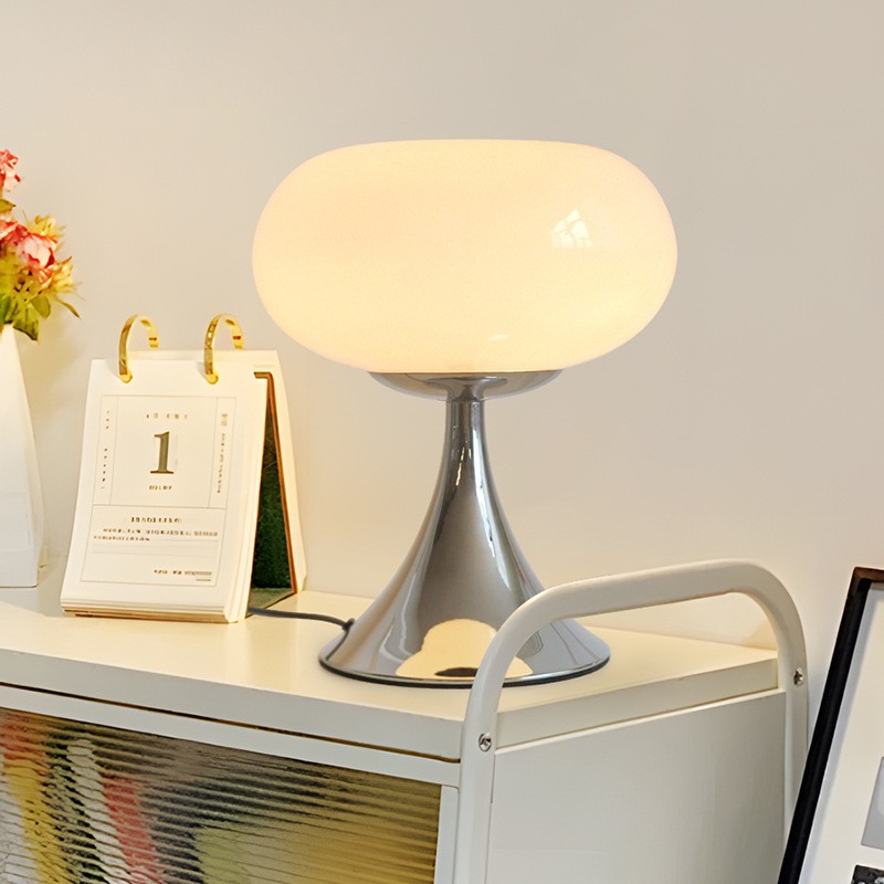 Bauhaus Apple Shaped Glass Led Table Lamp S137