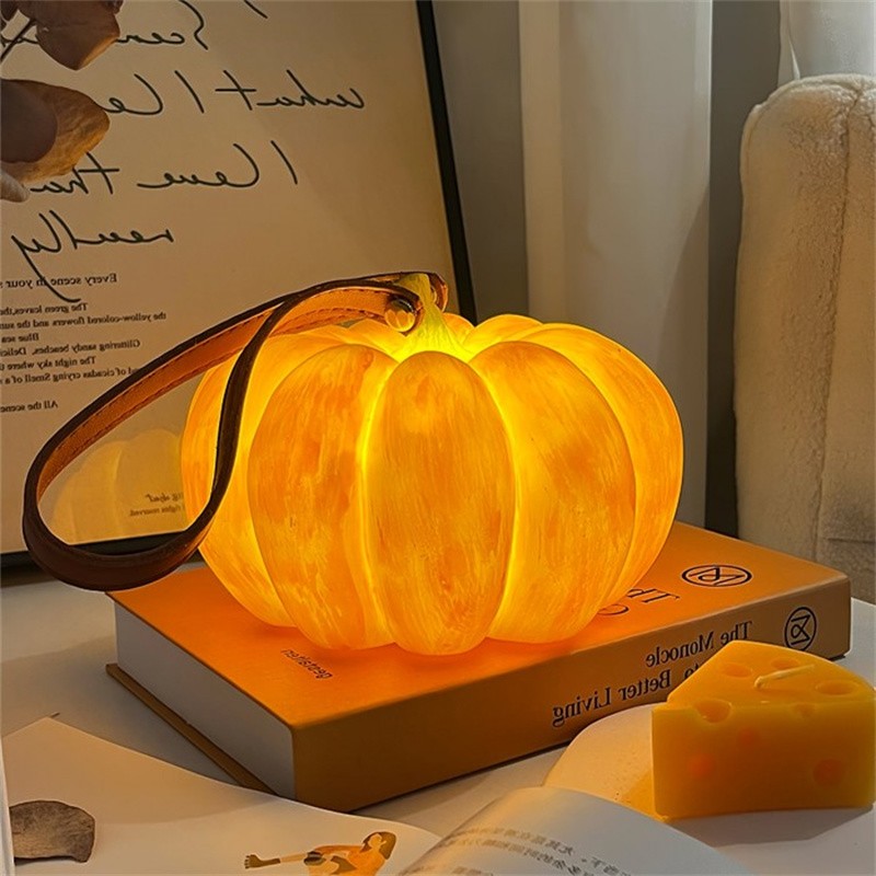 Pumpkin Resin Portable Table Lamp For Halloween Decorations S165