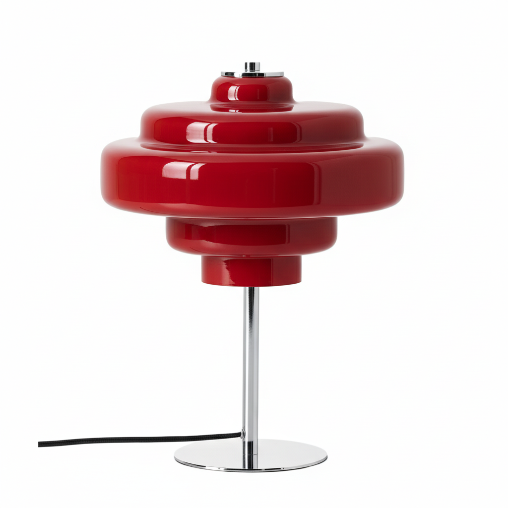 Koloro Chrome Base Glass Table Lamp – Stylish & Functional for Any Space T276