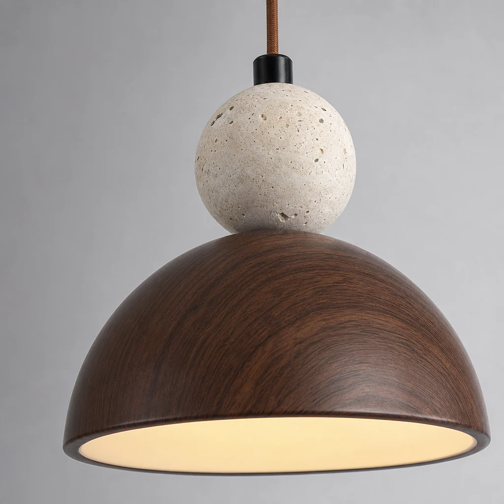 Zbliżenie na materiał i wykończenie lampy wiszącej Somira
