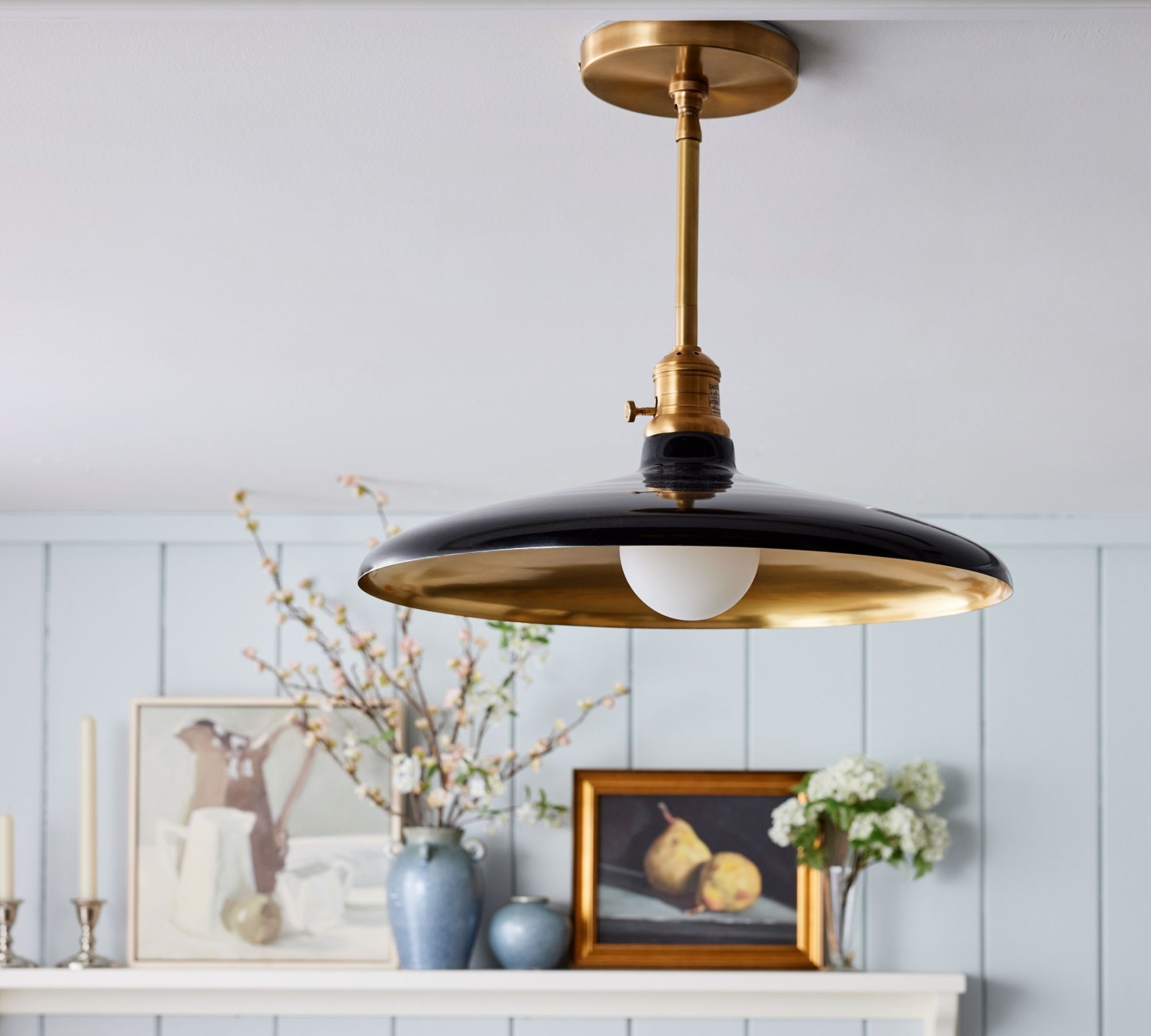 Forvara Metal Pole Pendant Light - Farmhouse Style Adjustable Island Lighting T148