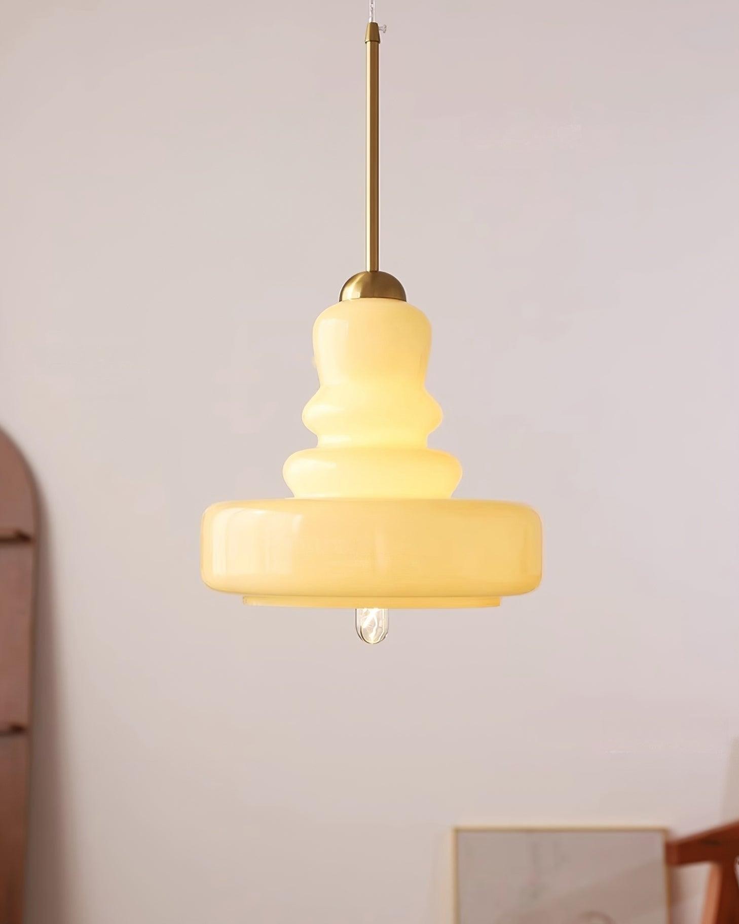 Mid Century Modern Gourd Glass Pendant Light M215