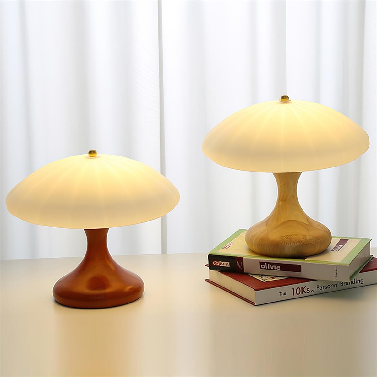 Mushroom Shape Curved Table Lamp M191