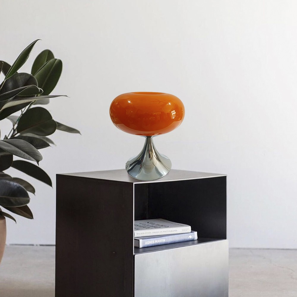 Bauhaus Apple Shaped Glass Led Table Lamp S137