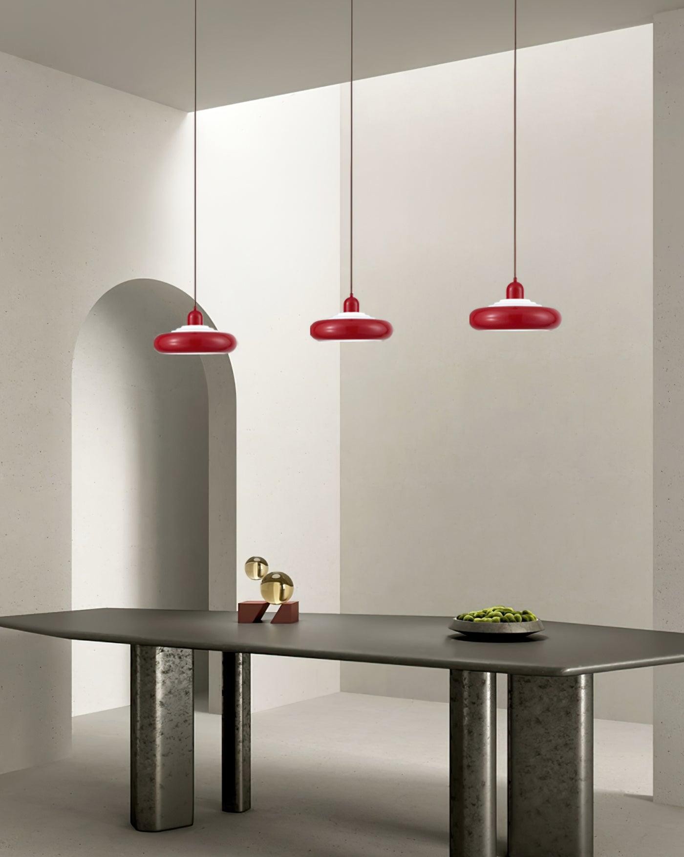 Multi-tiered Round Tower Cream Color Pendant Lamp M488