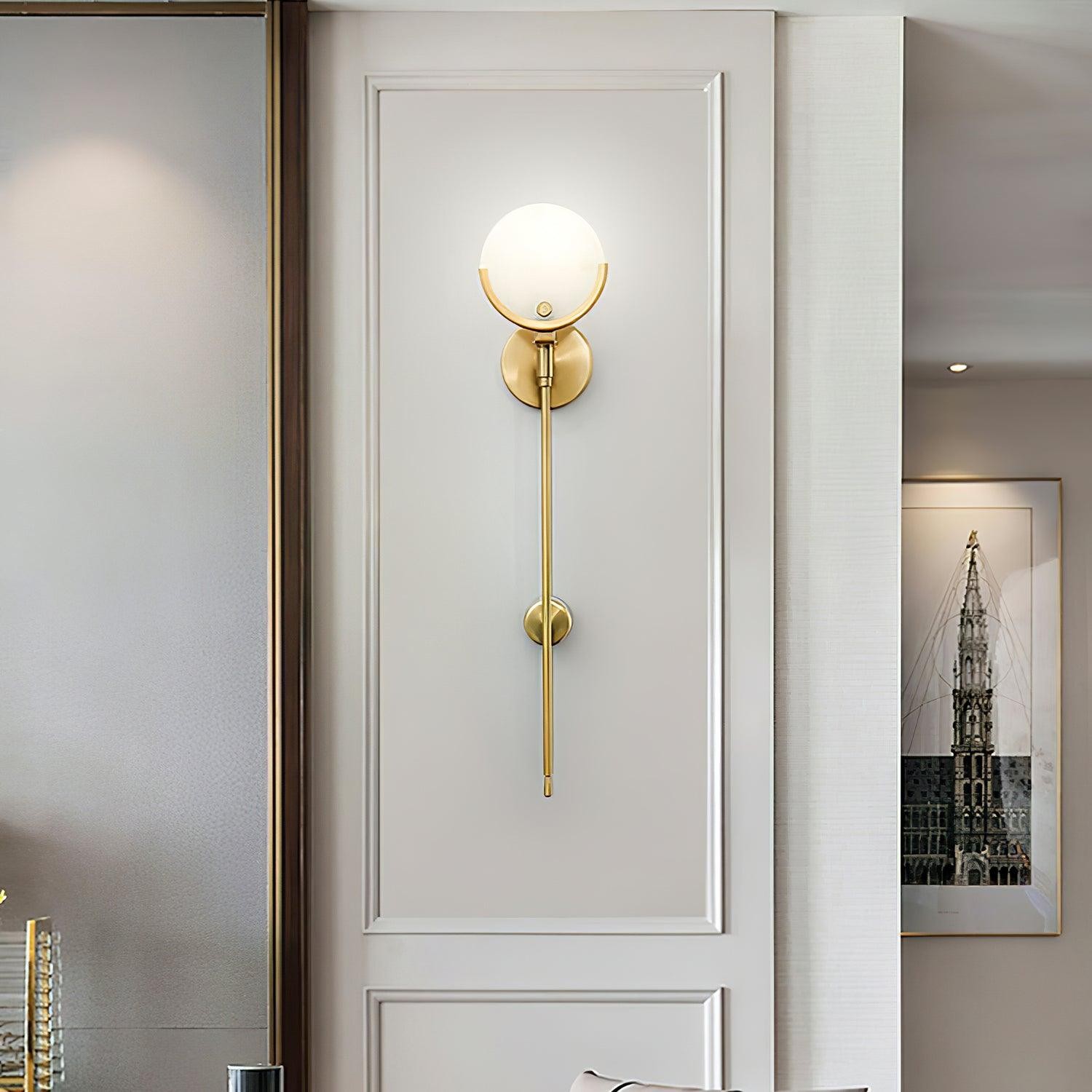 Metal Brass Spherical Bedroom Wall Lamp M88