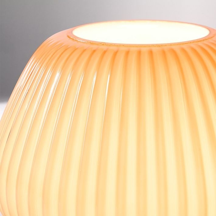 Novarise Ribbed Glass Table Lamp – Textured Glass Accent Lighting T219