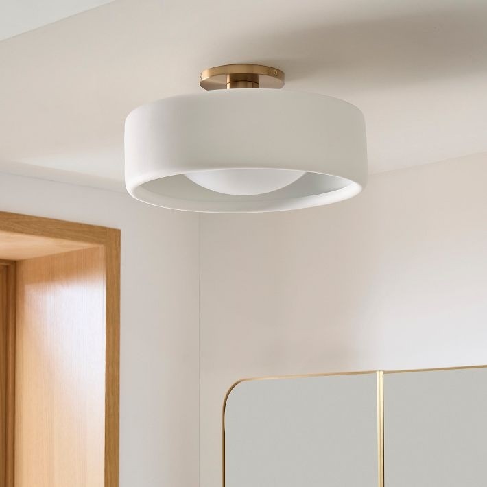 Cerova Elegant Round Porcelain Flush Mount Ceiling Light T165
