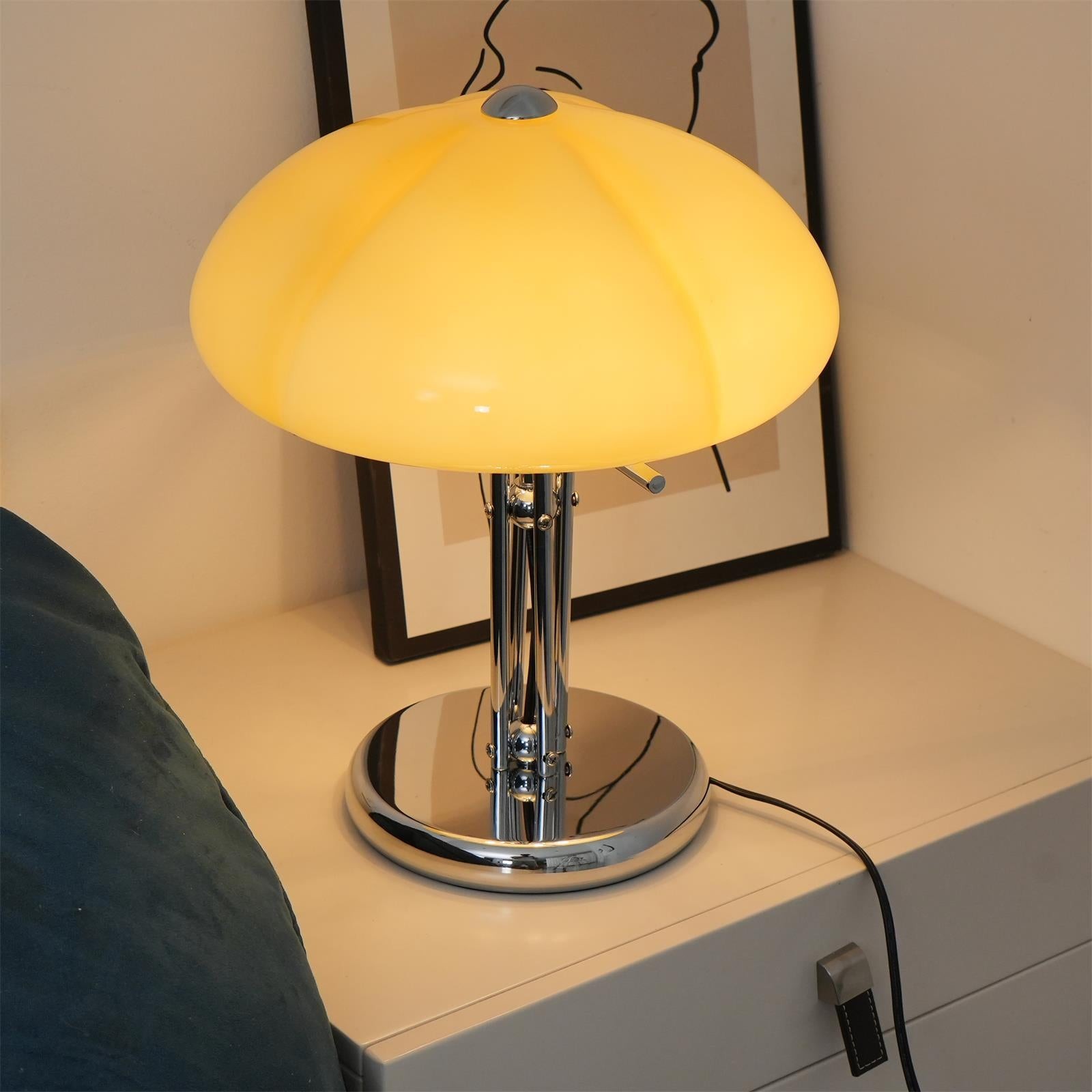 High-Grade Bedroom Bedside Mushroom Glass Table Lamp M277