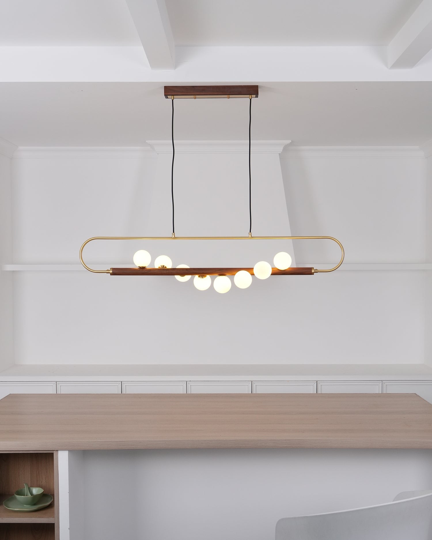 Modern Walnut Simple Chandelier M132