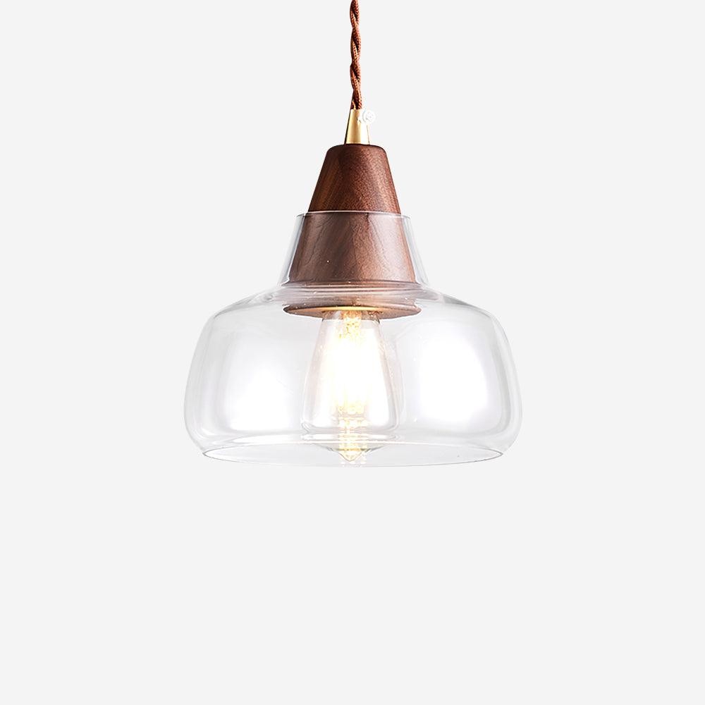 Walnut Glass Pendant Lamp M301