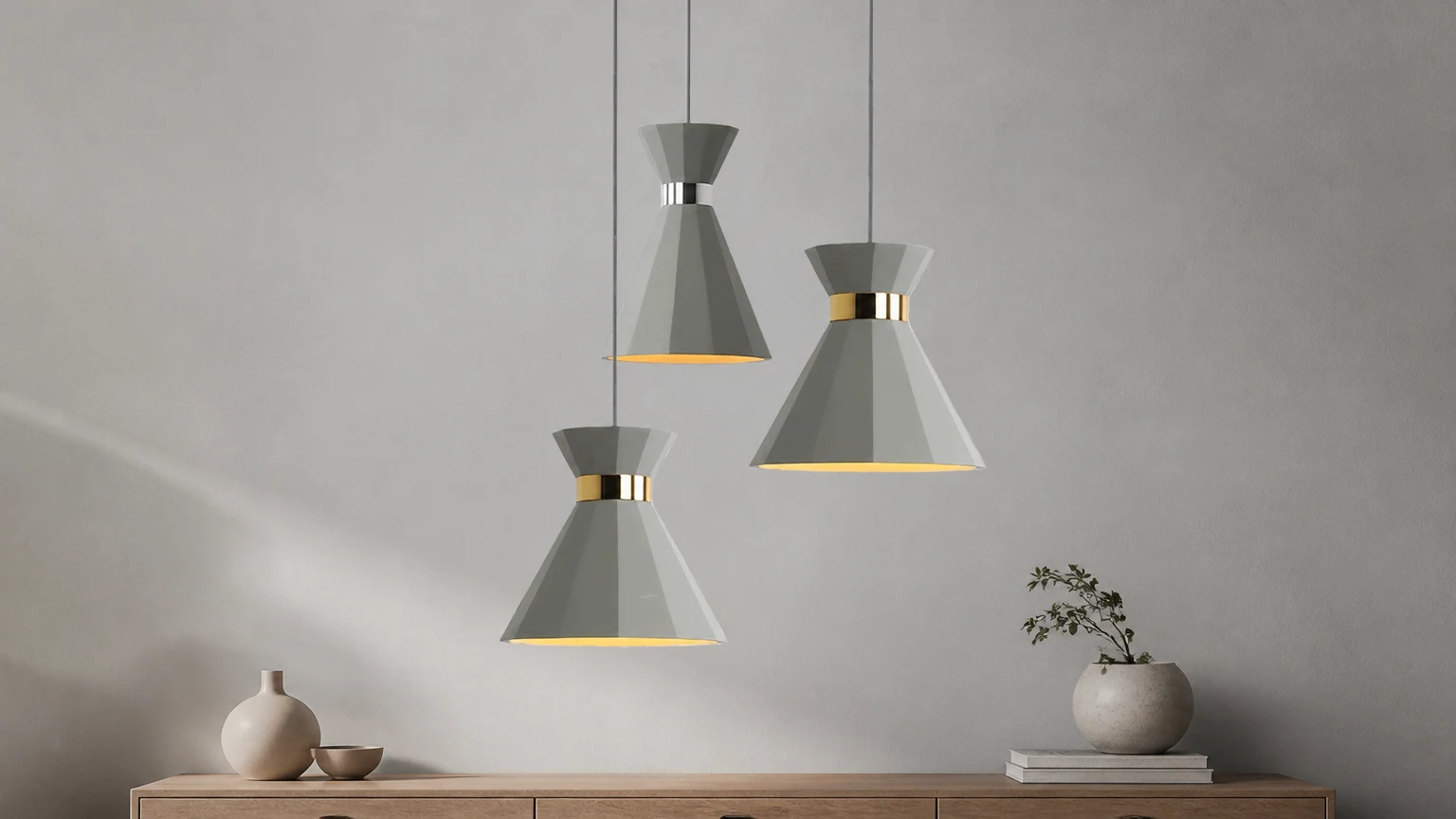 Cementowa lampa wisząca Sash M24 w aranżacji wnętrza