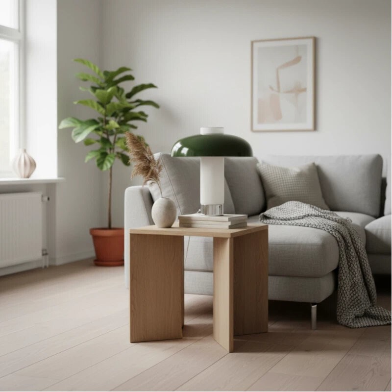Nera Curved Accent Lamp - Organic Modern Design with Soft Glow for Nightstand T629