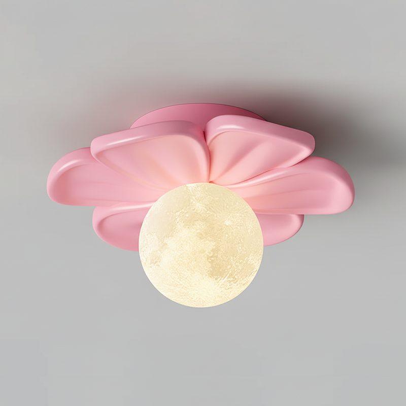 Cream Bloom Flower Ceiling Lamp D408