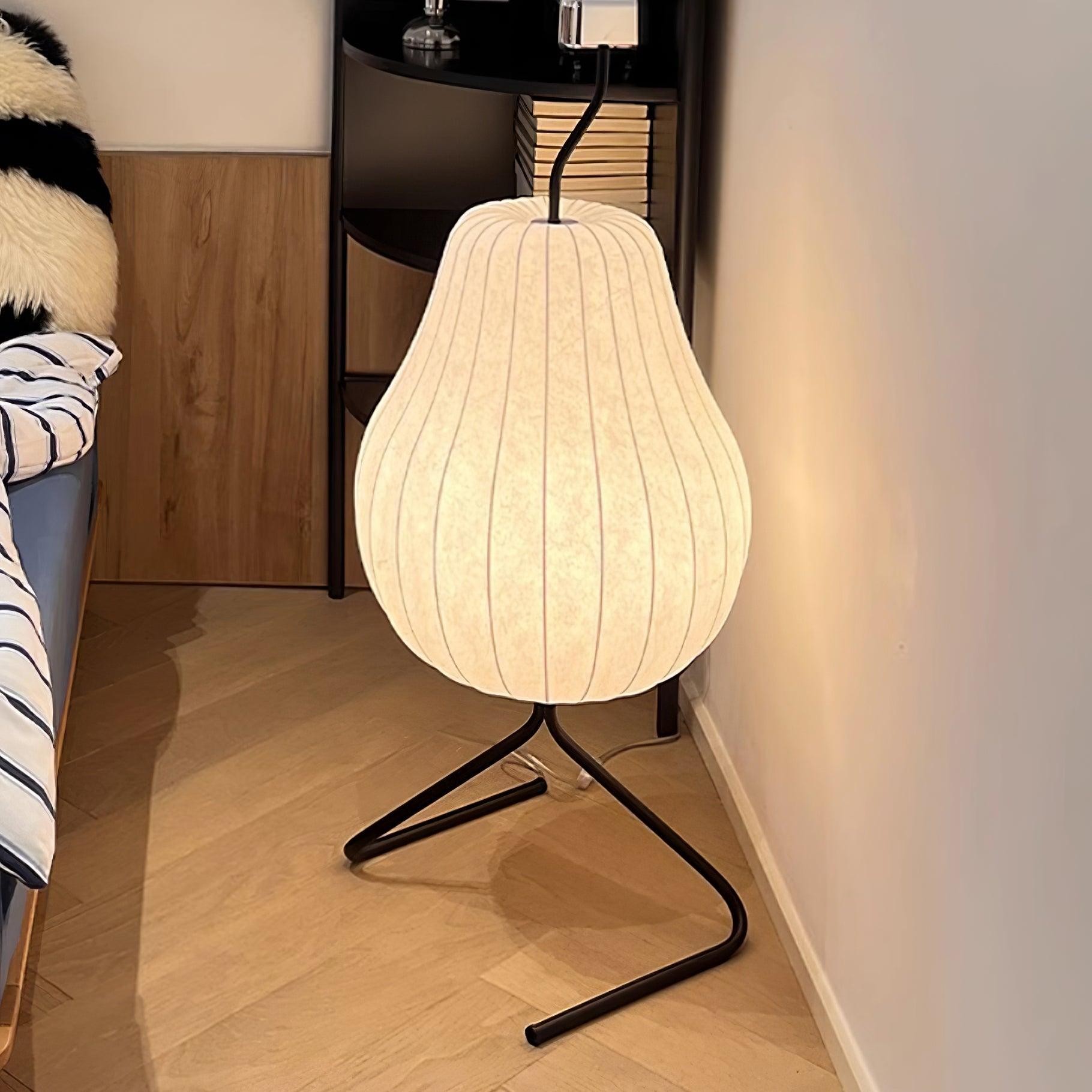 Pear-shaped Shite Floor Lamp Suitable For Living Room M35