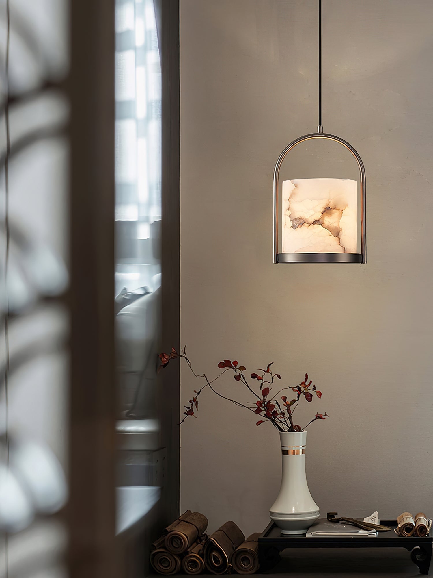 Cortland Alabaster Pendant Light D434