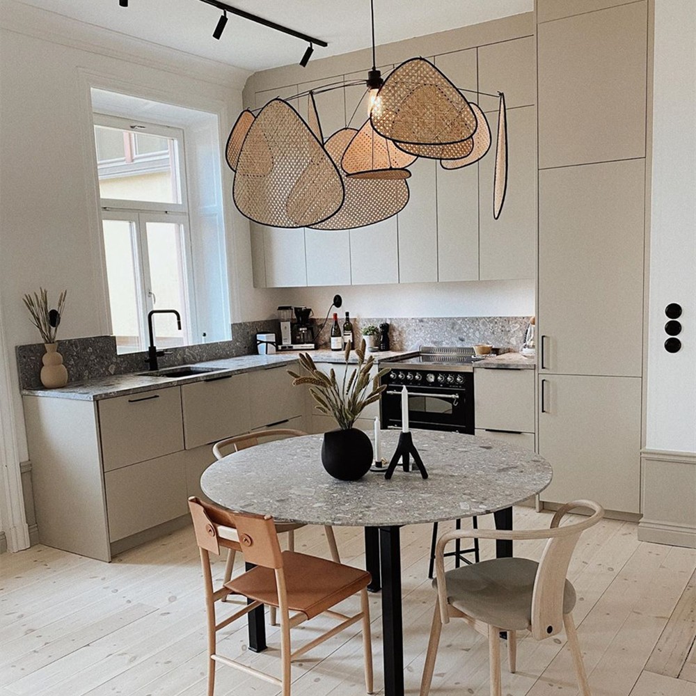 Vintage Rattan Pendant Light