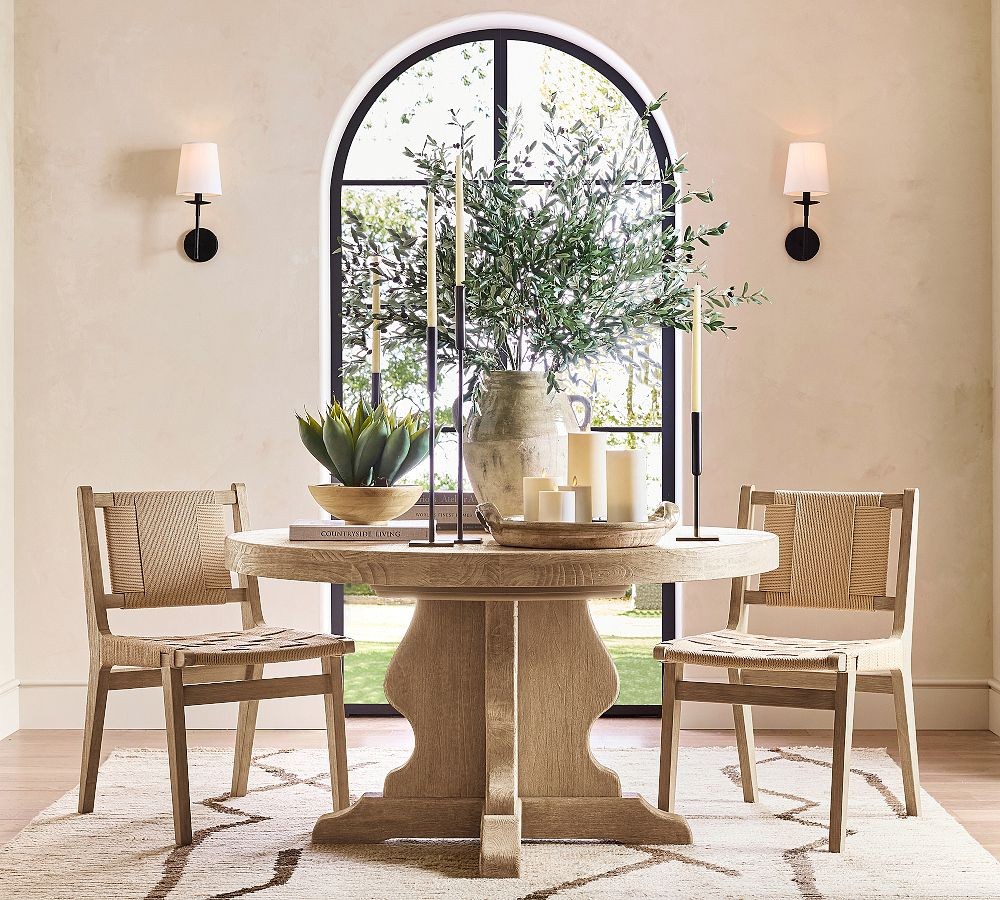 Rowan Bronze or Brass Wall Sconce - Iron Light with White Linen Shade for Home T053