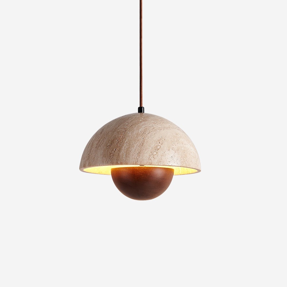 Natural Travertine Flower Bud Design Pendant Lamp G70