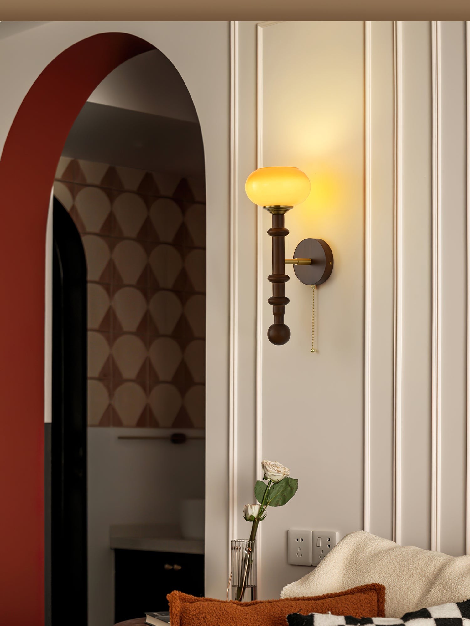 Retro Solid Wood Series Wall Lamp M523
