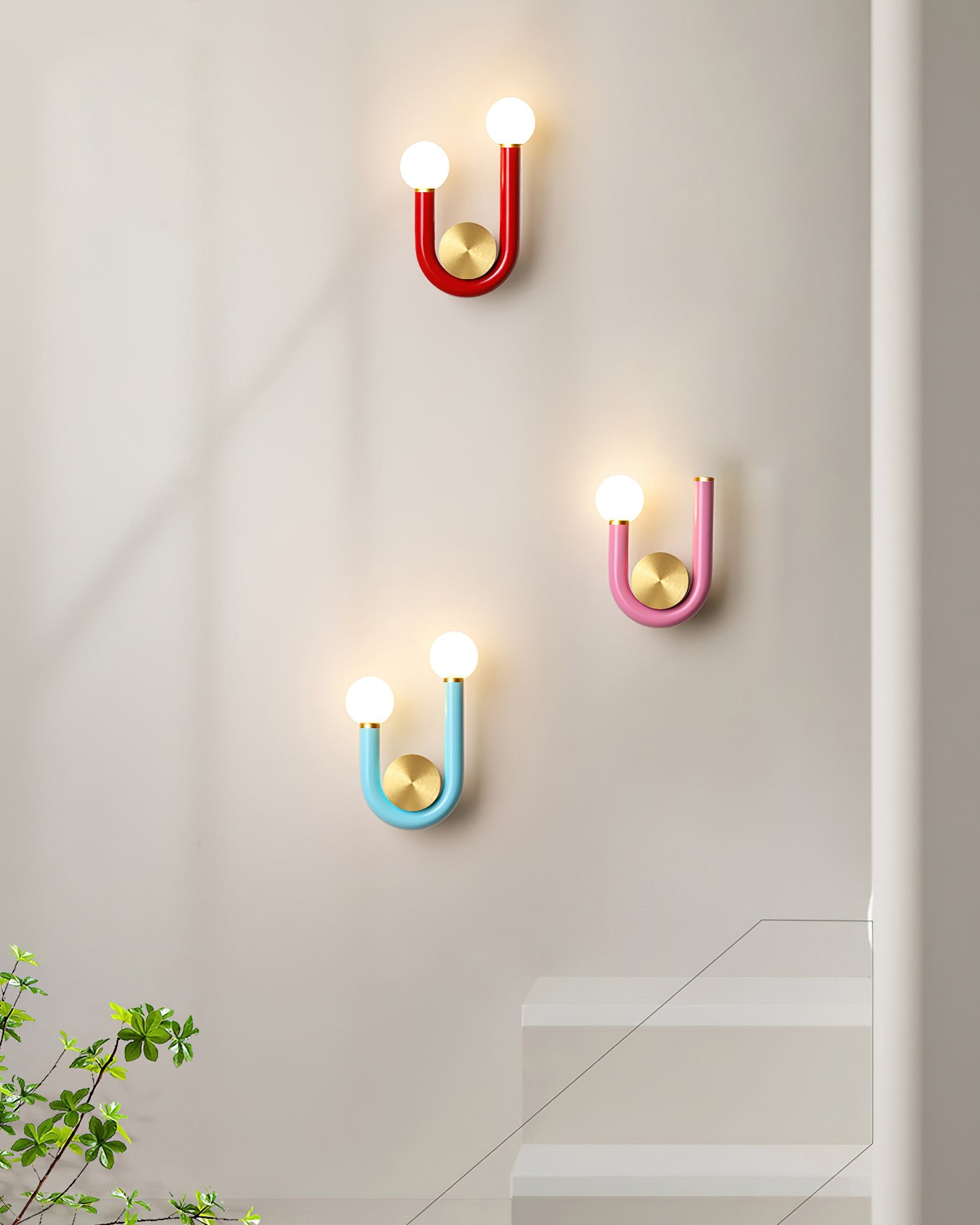 Creative U Shaped Double Head Wall Lamp M192