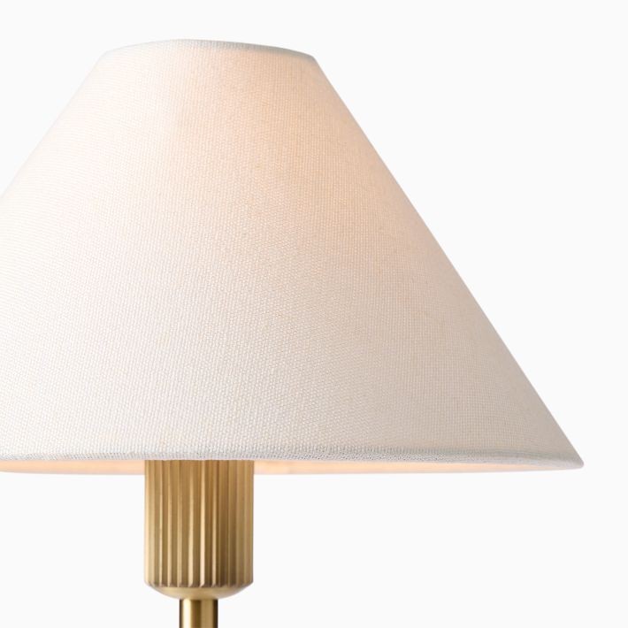 Diora Table & Floor Lamps - Linen Shade Modern Linear Style Sophisticated Accent T039