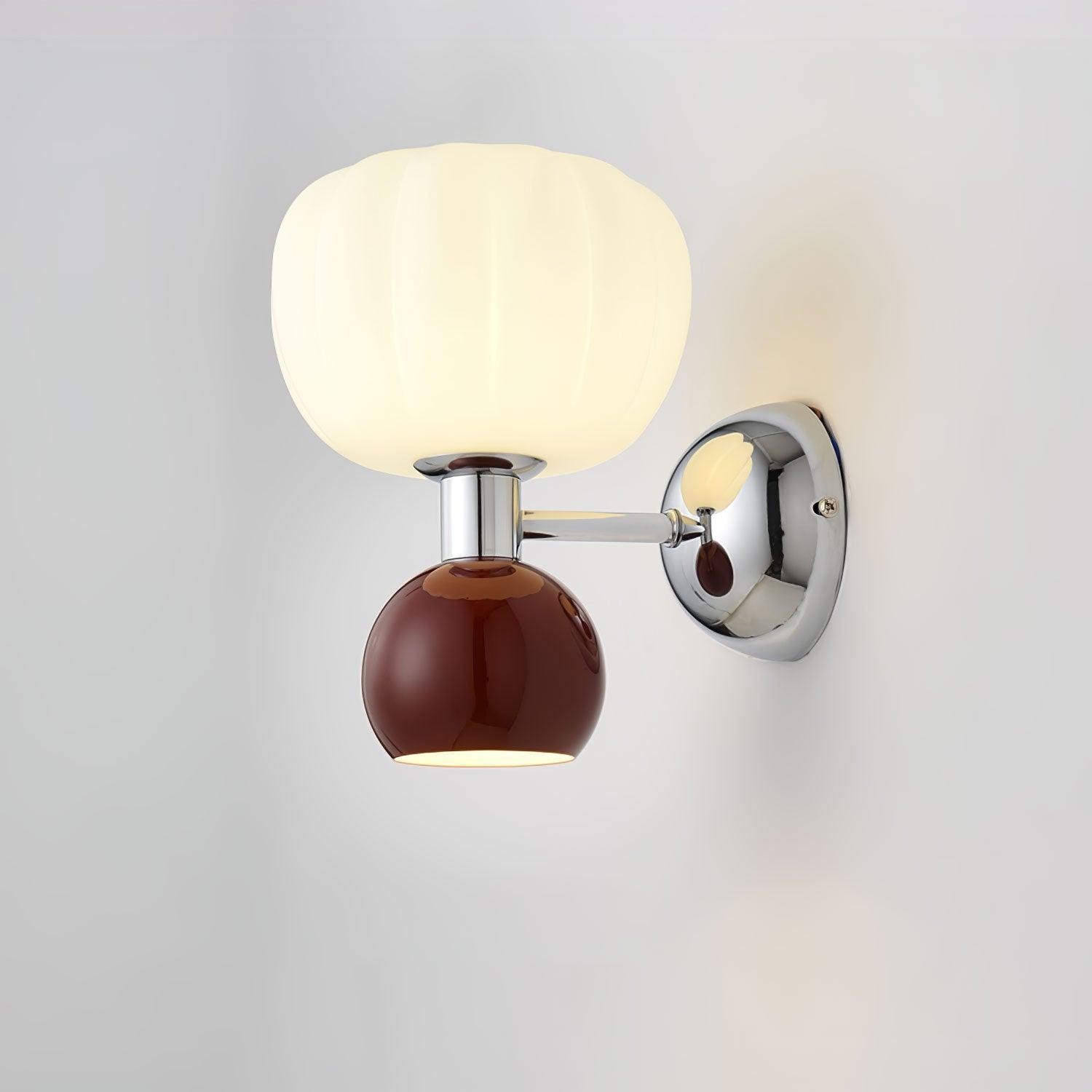 Cream Style Bedroom Bedside Pumpkin Wall Sconce M540
