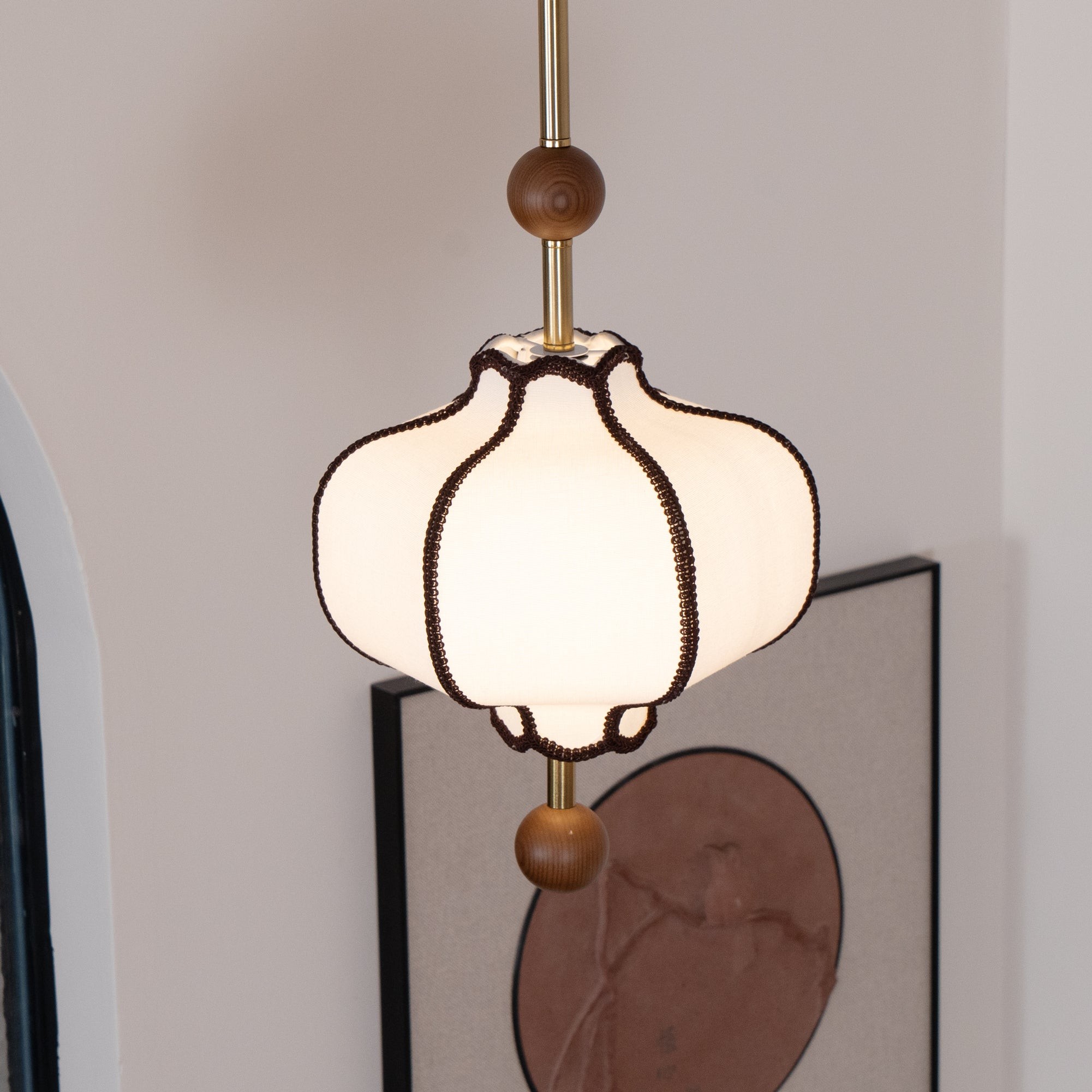 Vintage Textured Fabric Pendant Light M371