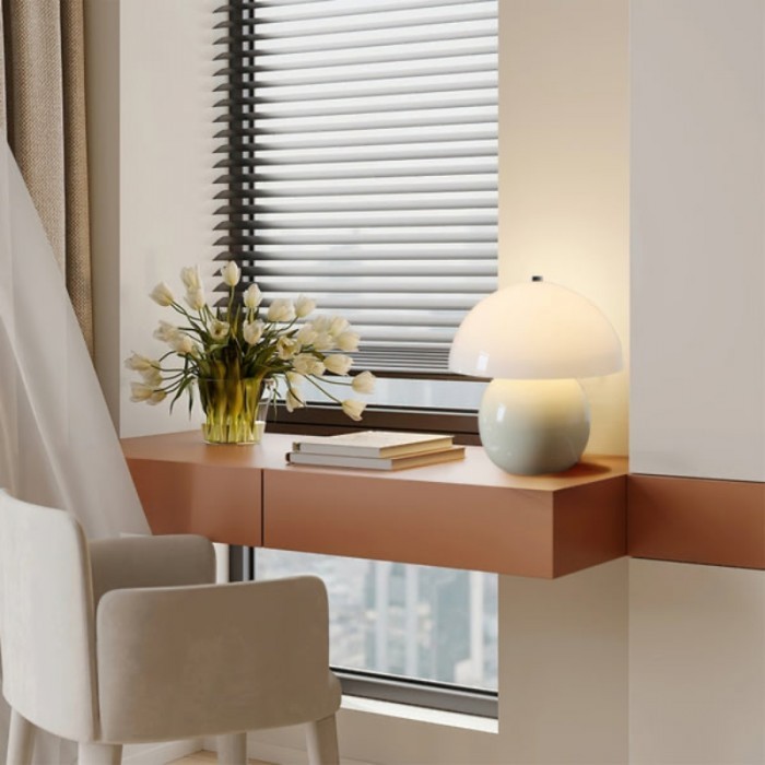 Cute Cream Mushroom Ceramic Table Lamp S178