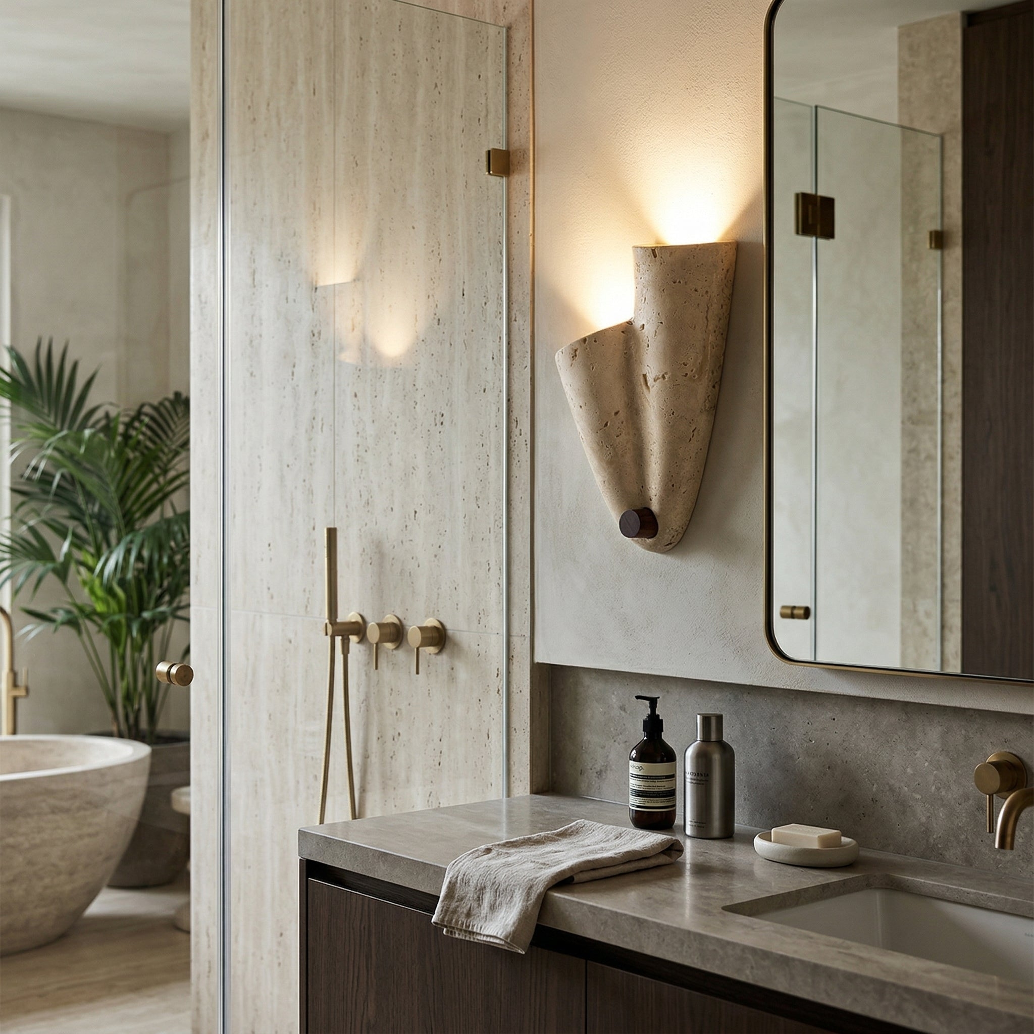 Pearlmont Travertine Wall Lamp D764